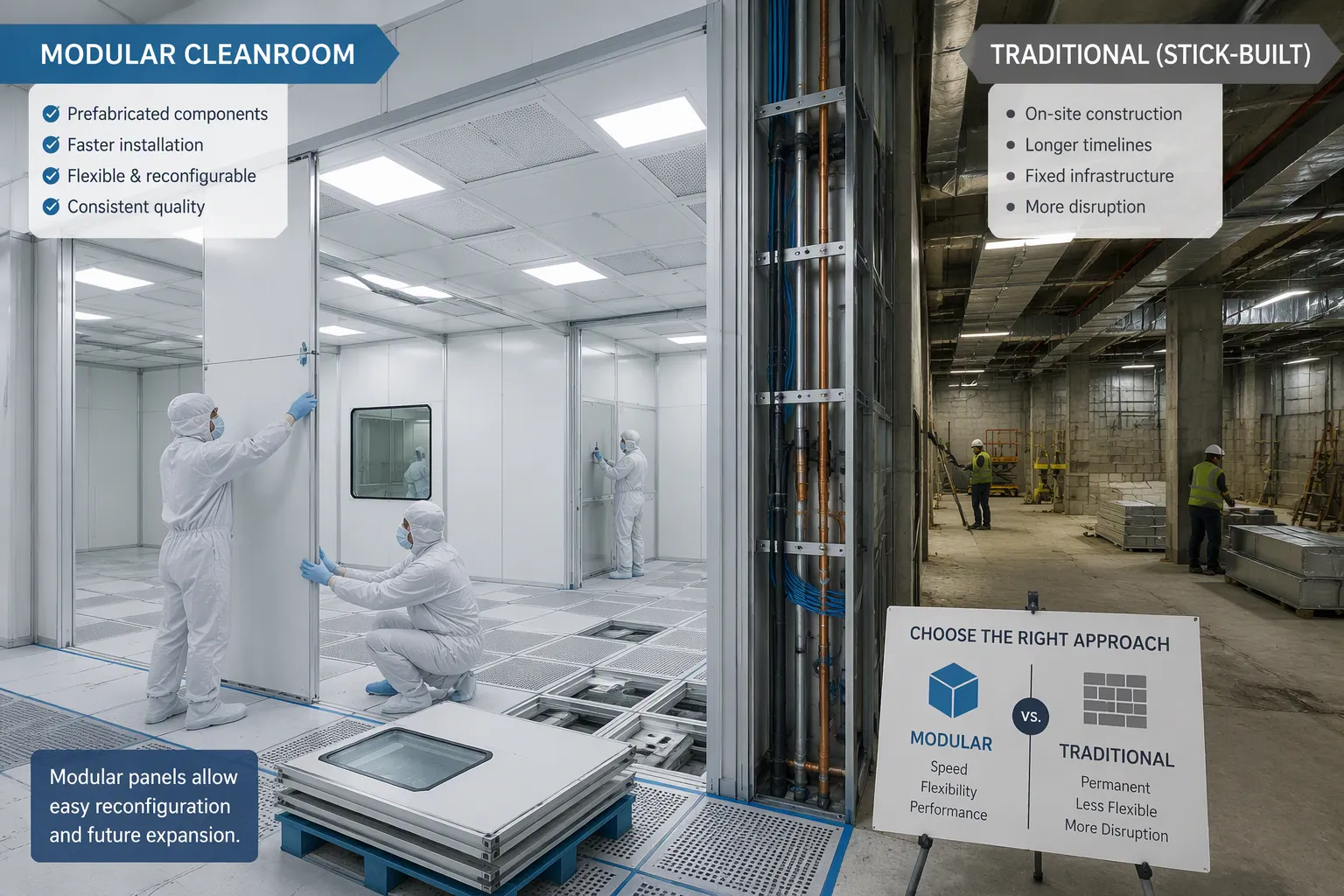 Choosing Between Modular vs Traditional Cleanrooms