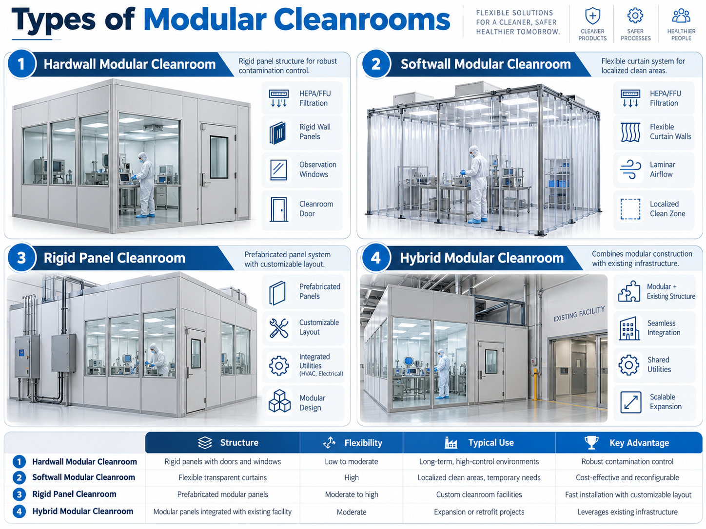 Types of Modular Cleanrooms