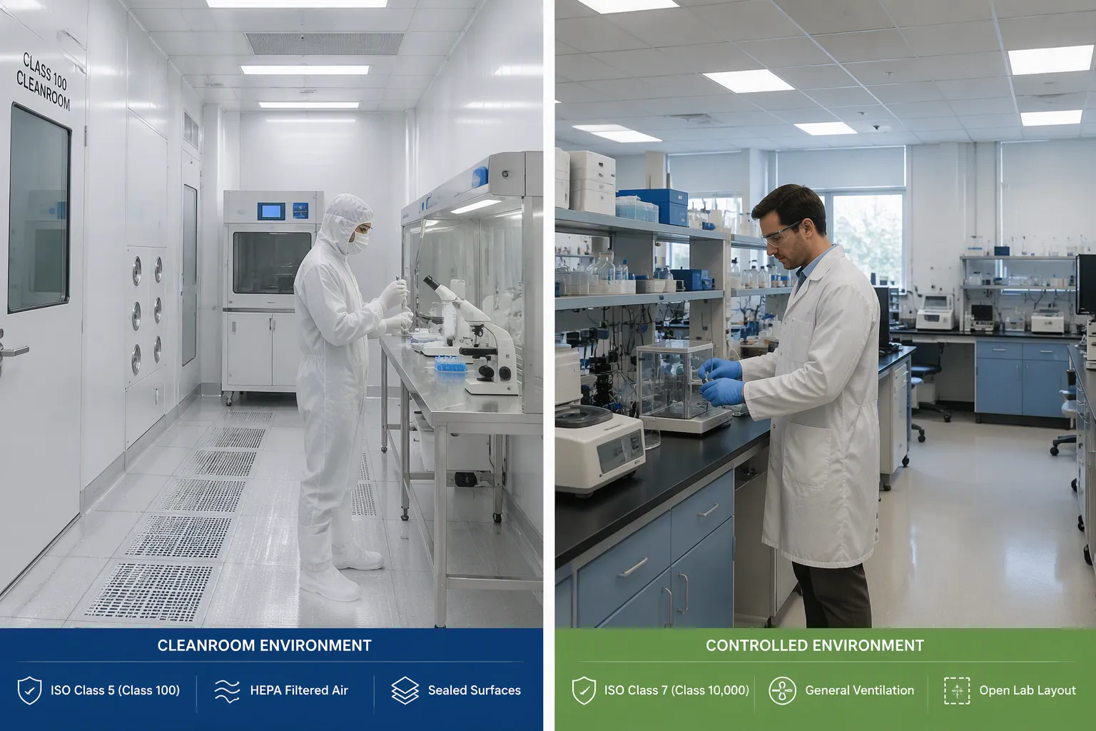 The Difference Between a Cleanroom and a Controlled Environment